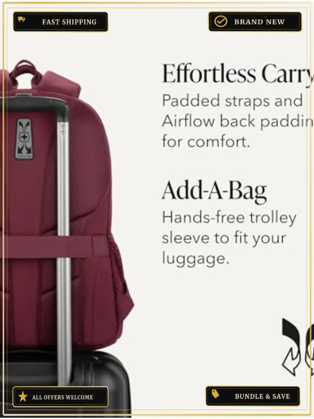 16 Inch Laptop Backpack with Tablet Pocket and Water Bottle Holders